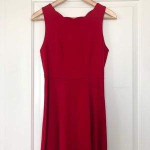 Monteau Scalloped Fit & Flare Dress